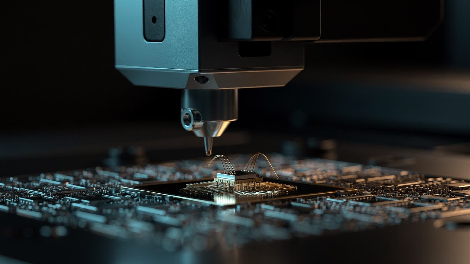 Mycronic case study artwork: precision electronics line