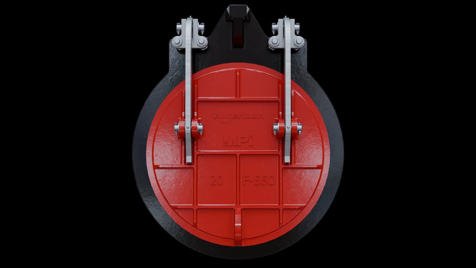 Photoreal product render of an F55 assembly