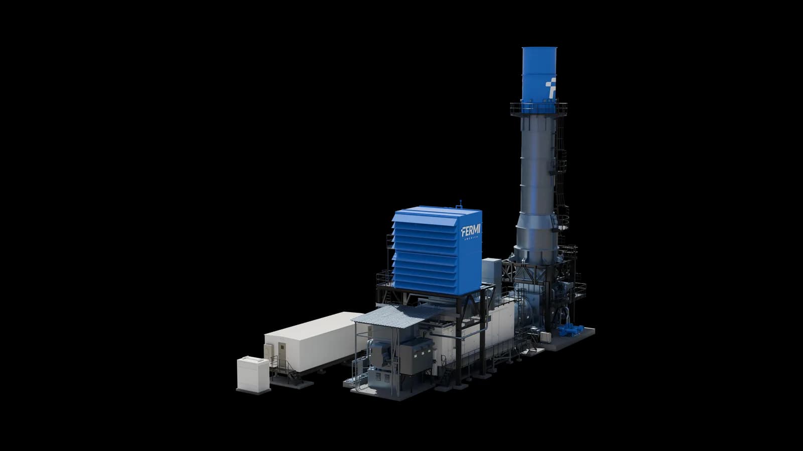 Photoreal render of a GE 6B gas turbine package
