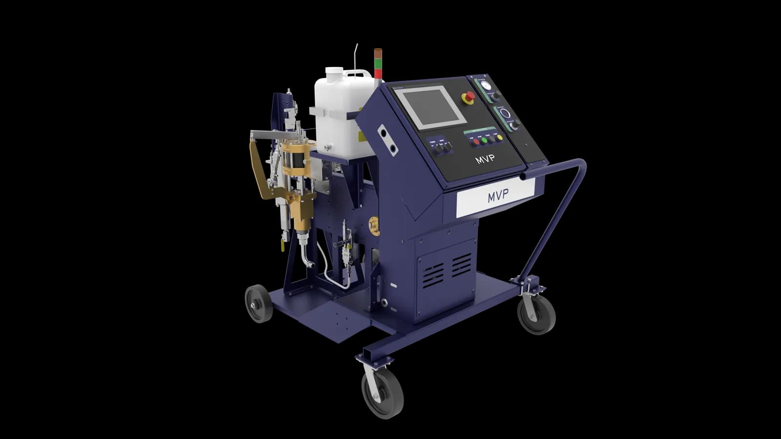 Photoreal render of an MVP Patriot filtration cart