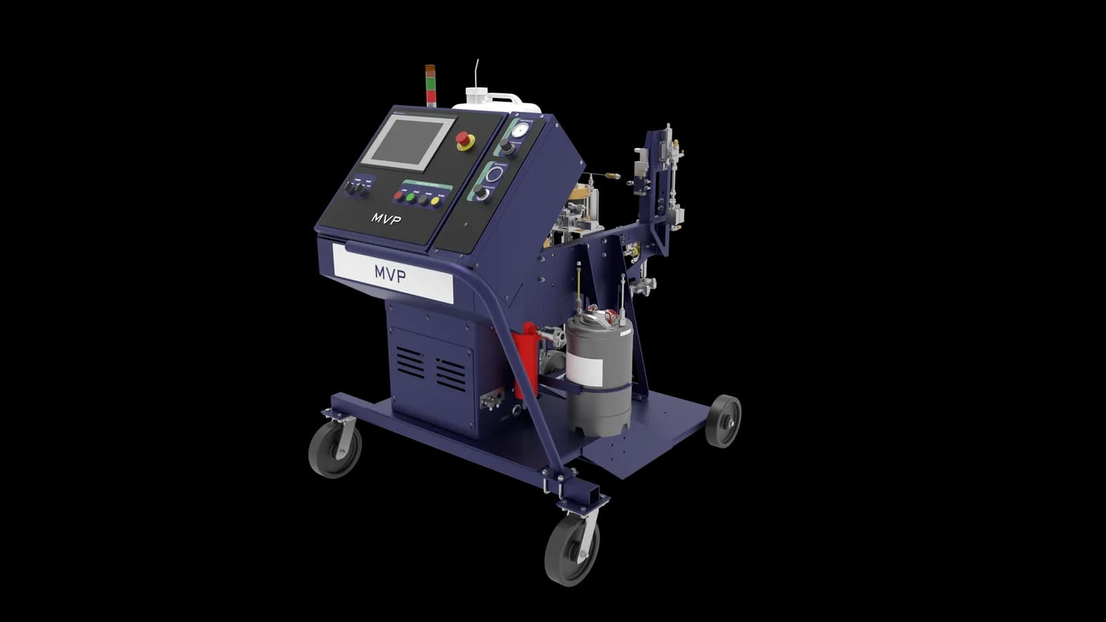 Photoreal render of an MVP Patriot filtration cart