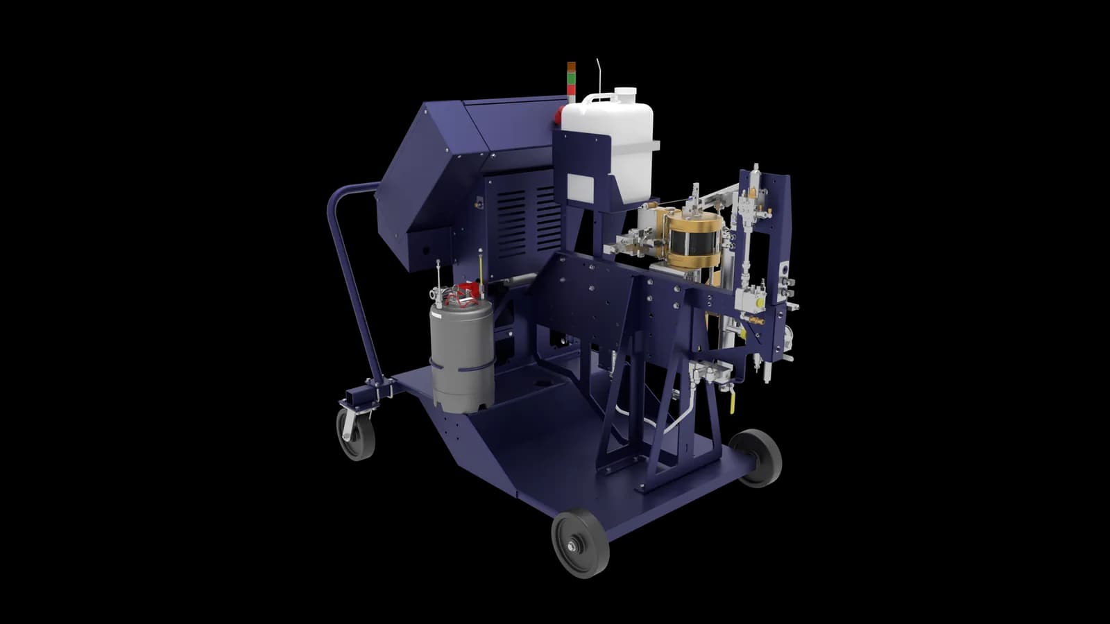 Photoreal render of an MVP Patriot filtration cart