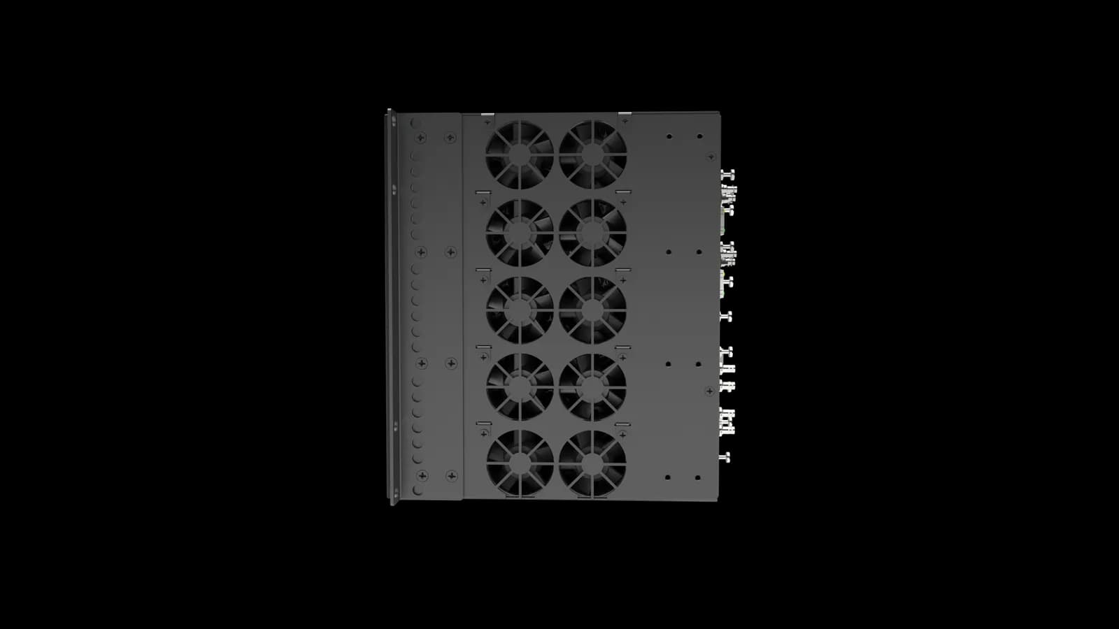 Photoreal render of a Ross Video Ultrix routing platform